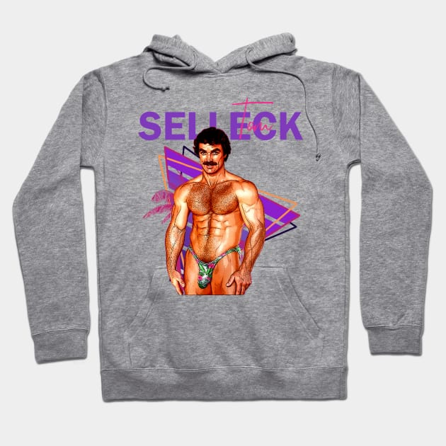 Tom Selleck Sexy Pose Hoodie by Phenom Palace